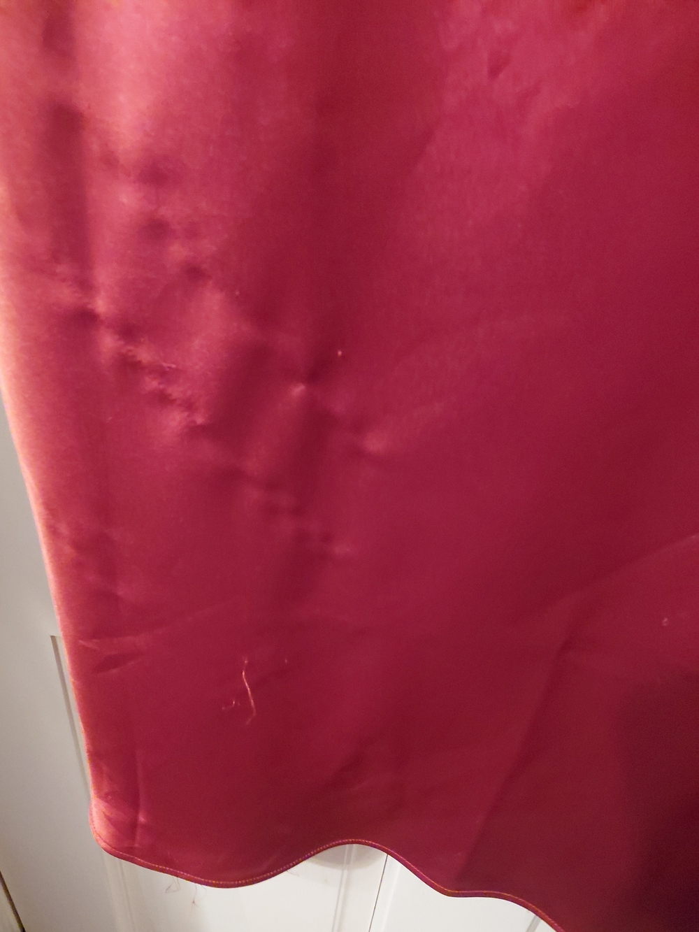 Reneè Satin Slip Maxi Skirt in Deep Burgundy-Red - Picture 3 of 3